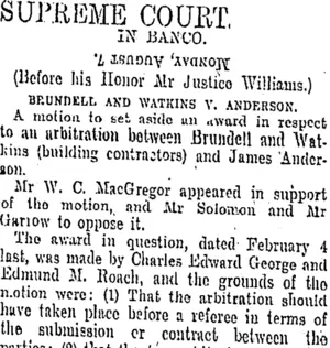 SUPREME COURT. (Otago Daily Times 8-8-1905)