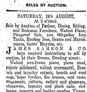 Page 8 Advertisements Column 1 (Otago Daily Times 18-8-1905)