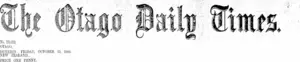 Masthead (Otago Daily Times 13-10-1905)