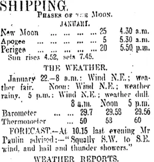 SHIPPING. (Otago Daily Times 23-1-1906)