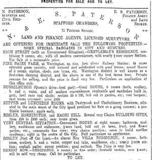 Page 8 Advertisements Column 4 (Otago Daily Times 27-2-1906)