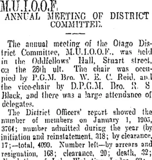 M.U.I.O.O.F (Otago Daily Times 9-4-1906)