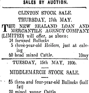 Page 12 Advertisements Column 2 (Otago Daily Times 10-5-1906)
