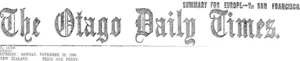 Masthead (Otago Daily Times 26-11-1906)