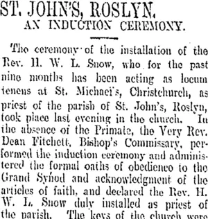 ST, JOHN'S, ROSLYN. (Otago Daily Times 29-11-1906)