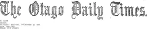 Masthead (Otago Daily Times 25-12-1906)