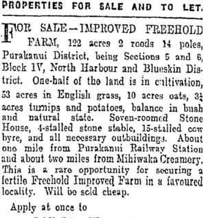 Page 8 Advertisements Column 4 (Otago Daily Times 8-1-1907)