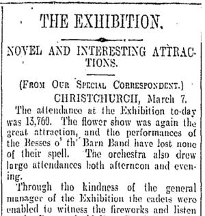 THE EXHIBITION. (Otago Daily Times 8-3-1907)