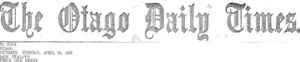 Masthead (Otago Daily Times 23-4-1907)