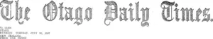 Masthead (Otago Daily Times 30-7-1907)