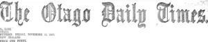Masthead (Otago Daily Times 15-11-1907)