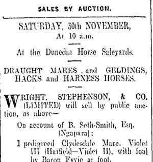 Page 12 Advertisements Column 4 (Otago Daily Times 28-11-1907)