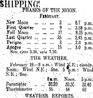 SHIPPING. (Otago Daily Times 20-2-1908)