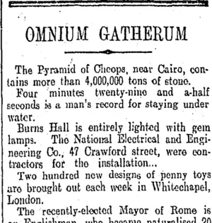OMNIUM GATHERUM (Otago Daily Times 4-4-1908)