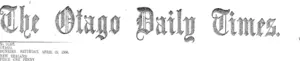 Masthead (Otago Daily Times 25-4-1908)