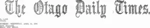 Masthead (Otago Daily Times 29-4-1908)