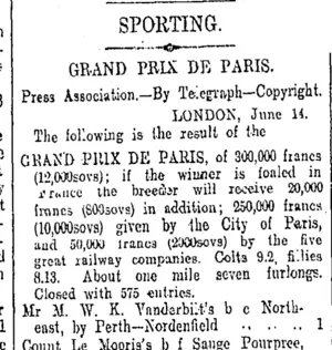 SPORTING. (Otago Daily Times 16-6-1908)