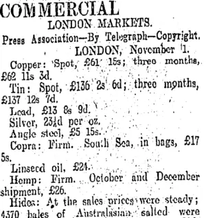 COMMERCIAL (Otago Daily Times 3-11-1908)