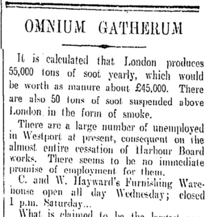 OMNIUM GATHERUM (Otago Daily Times 18-1-1909)
