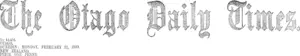 Masthead (Otago Daily Times 22-2-1909)