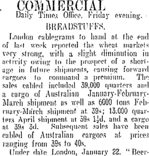 COMMERCIAL (Otago Daily Times 6-3-1909)