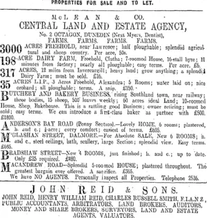 Page 8 Advertisements Column 3 (Otago Daily Times 2-7-1909)