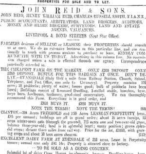 Page 8 Advertisements Column 4 (Otago Daily Times 13-7-1909)