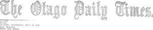 Masthead (Otago Daily Times 28-7-1909)