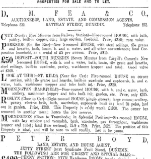 Page 7 Advertisements Column 3 (Otago Daily Times 28-8-1909)