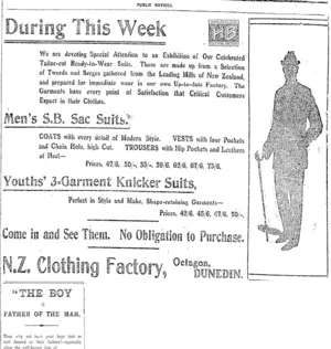 Page 15 Advertisements Column 3 (Otago Daily Times 21-8-1909)