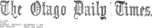 Masthead (Otago Daily Times 9-9-1909)