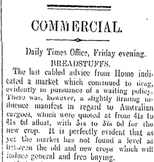 COMMERCIAL. (Otago Daily Times 16-10-1909)