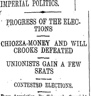 IMPERIAL POLITICS. (Otago Daily Times 19-1-1910)
