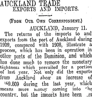 AUCKLAND TRADE. (Otago Daily Times 12-1-1910)
