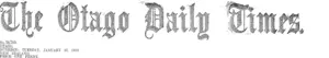 Masthead (Otago Daily Times 25-1-1910)