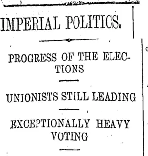 IMPERIAL POLITICS. (Otago Daily Times 25-1-1910)