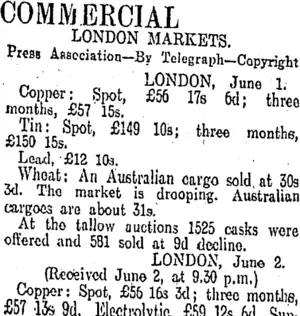 COMMERCIAL. (Otago Daily Times 3-6-1910)
