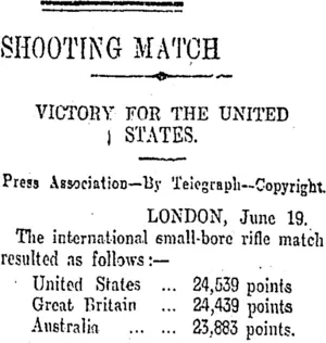 SHOOTING MATCH (Otago Daily Times 21-6-1910)