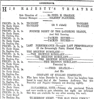 Page 1 Advertisements Column 6 (Otago Daily Times 21-9-1910)