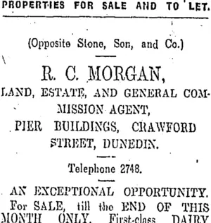 Page 12 Advertisements Column 1 (Otago Daily Times 29-10-1910)