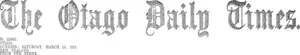 Masthead (Otago Daily Times 18-3-1911)