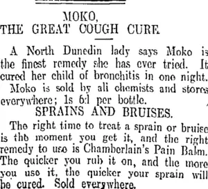Page 8 Advertisements Column 2 (Otago Daily Times 11-4-1911)