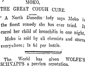 Page 5 Advertisements Column 1 (Otago Daily Times 9-5-1911)