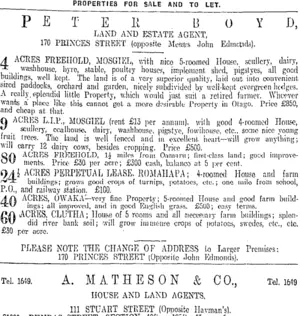 Page 8 Advertisements Column 3 (Otago Daily Times 26-5-1911)