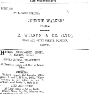 Page 12 Advertisements Column 4 (Otago Daily Times 8-7-1911)
