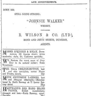 Page 9 Advertisements Column 4 (Otago Daily Times 18-7-1911)