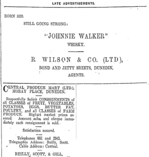 Page 9 Advertisements Column 3 (Otago Daily Times 11-7-1911)