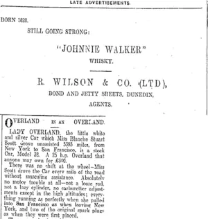 Page 9 Advertisements Column 3 (Otago Daily Times 20-7-1911)