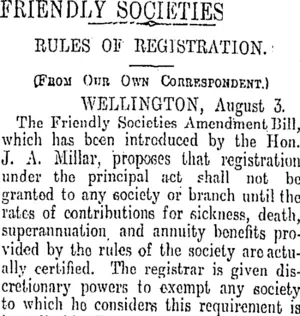FRIENDLY SOCIETIES. (Otago Daily Times 5-8-1911)