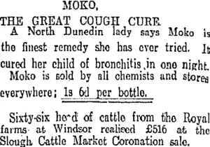 Page 7 Advertisements Column 1 (Otago Daily Times 8-8-1911)